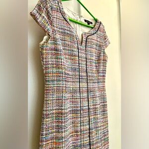 Multicolor Tweed Dress